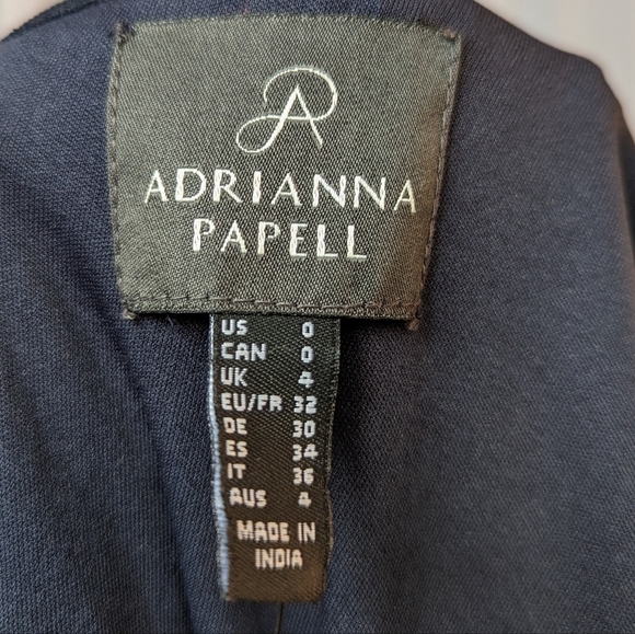 NWT Adrianna Papell Beaded Long Dress Gown | Size 0 XS - Picture 4 of 5